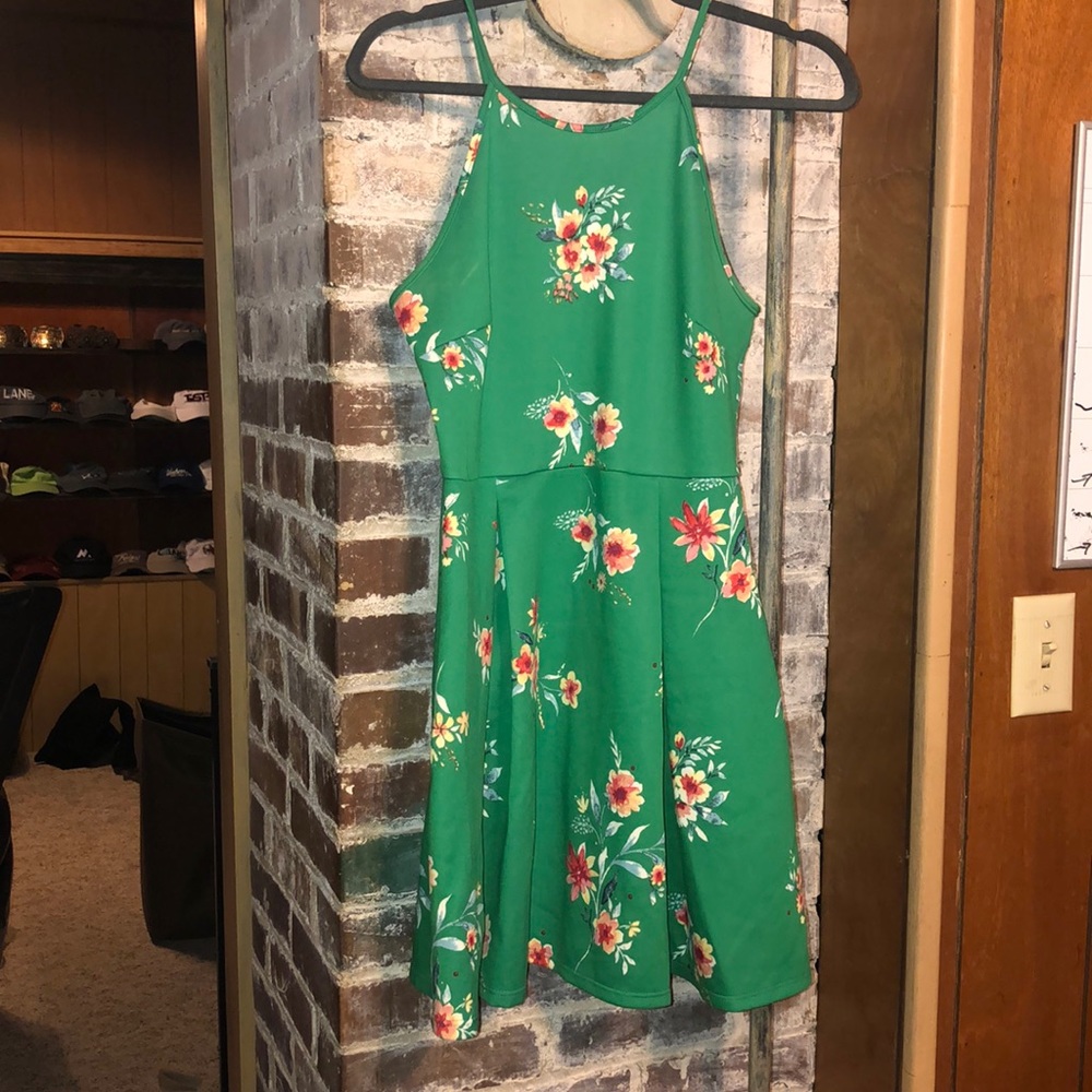 Floral Green Dress